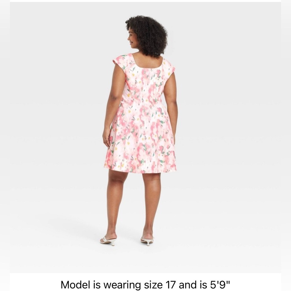 A New Day Pink Floral Women’s Dress. Size 14 NWT - Picture 2 of 10